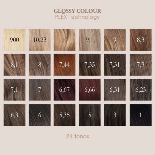 Carta de 24 tonos de Glossy Colour de MIX Profesional